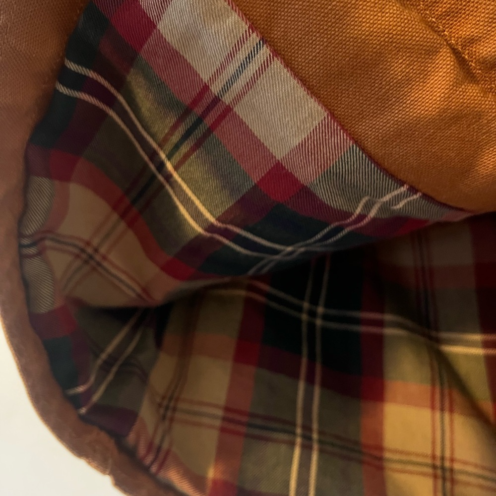 Vintage 90s Lands’ End Barn Jacket in Rich Camel Brown Size Small Petite - Picture 3 of 11